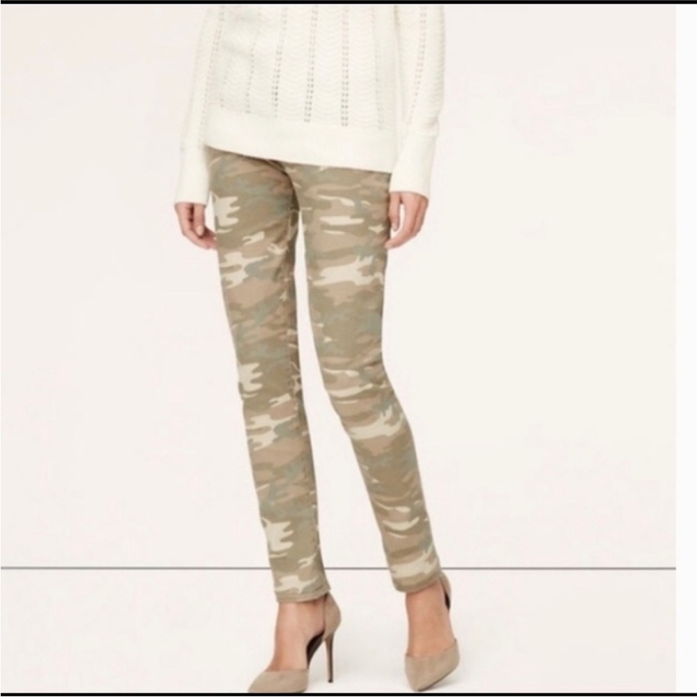Ann Taylor Loft Camo Relaxed Skinny Jeans